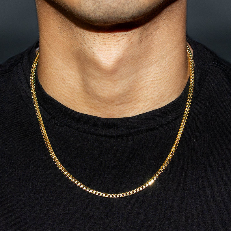 10K Gold Franco Necklace / 3 MM