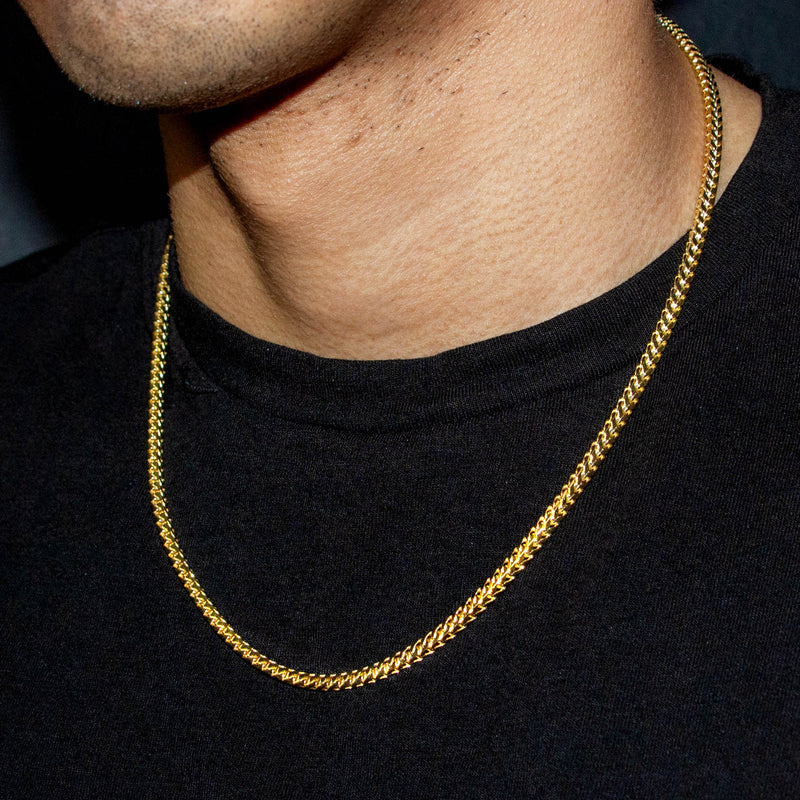 10K Gold Franco Necklace / 3 MM