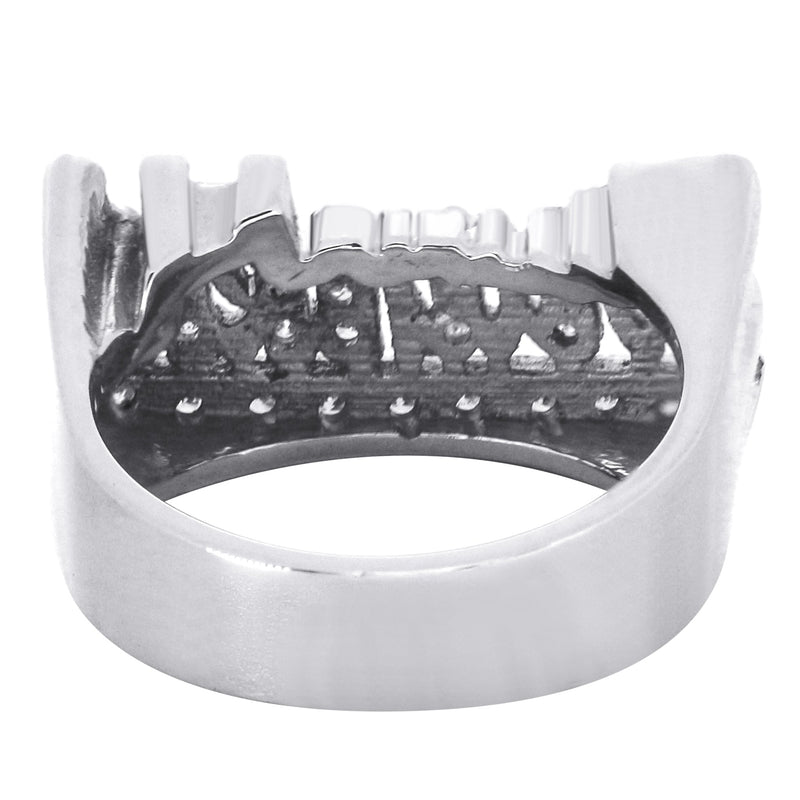 14K White Gold Diamond Name Ring | Appx. 7 Grams