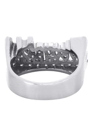 14K White Gold Diamond Name Ring | Appx. 7 Grams