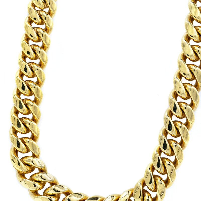 14K Gold Plated Cuban Link Chain For Men