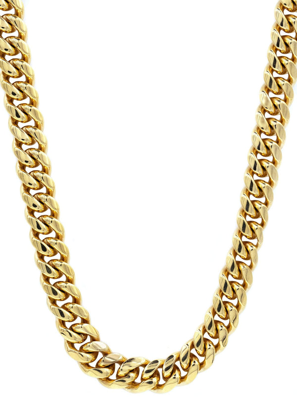 14K Gold Plated Cuban Link Chain For Men