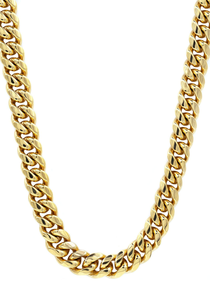 14K Gold Plated Cuban Link Chain For Men