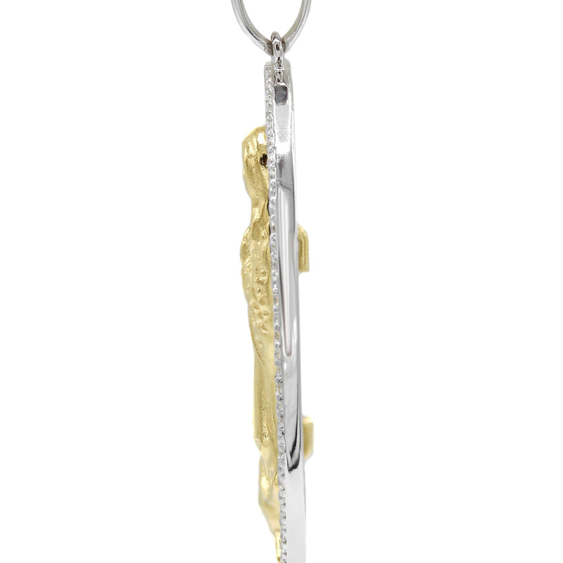 Silver Pendant - Gold Two Tone Virgin Mary Pendant | Appx 7.5 Grams