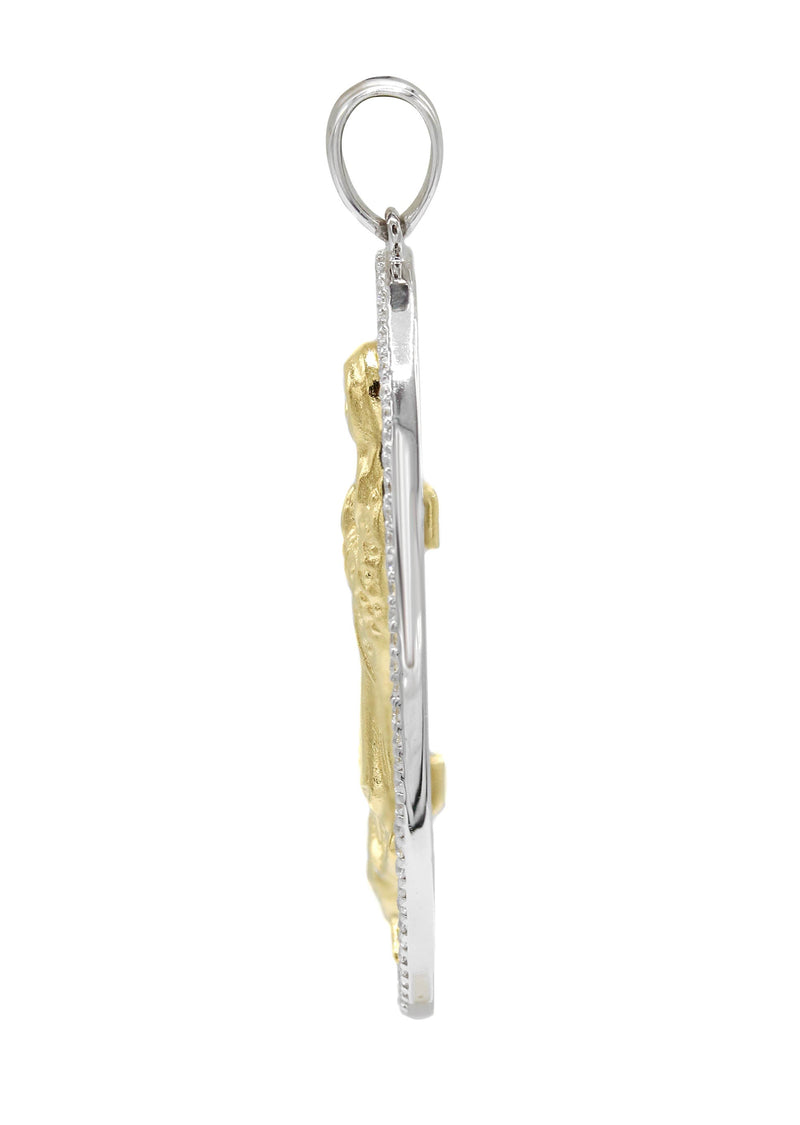 Silver Pendant - Gold Two Tone Virgin Mary Pendant | Appx 7.5 Grams
