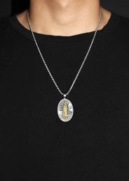 Silver Virgin Mary Necklace | 26 Grams