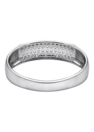 Mens Silver CZ Wedding Band | Appx 2.4 Grams