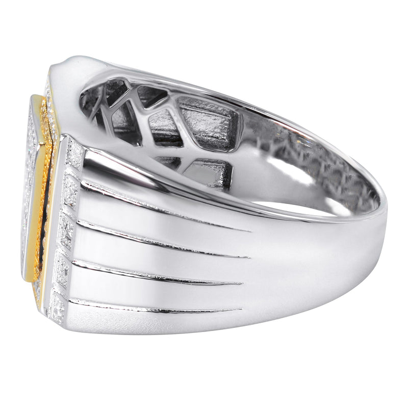 Mens Silver CZ Pinky Ring | Appx 7.4 Grams