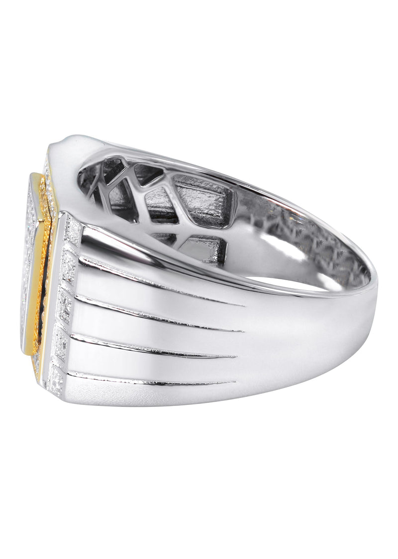 Mens Silver CZ Pinky Ring | Appx 7.4 Grams