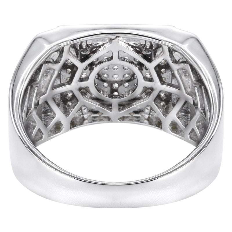 Mens Silver CZ Pinky Ring | Appx 7.4 Grams