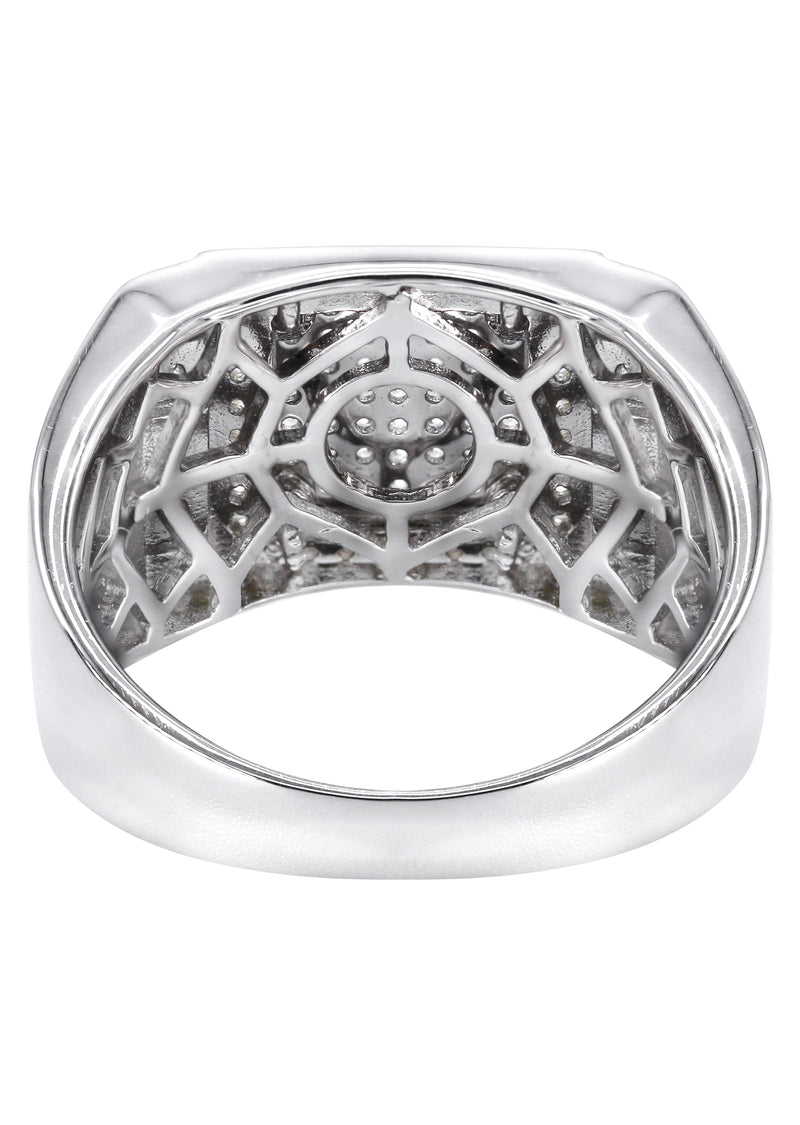 Mens Silver CZ Pinky Ring | Appx 7.4 Grams