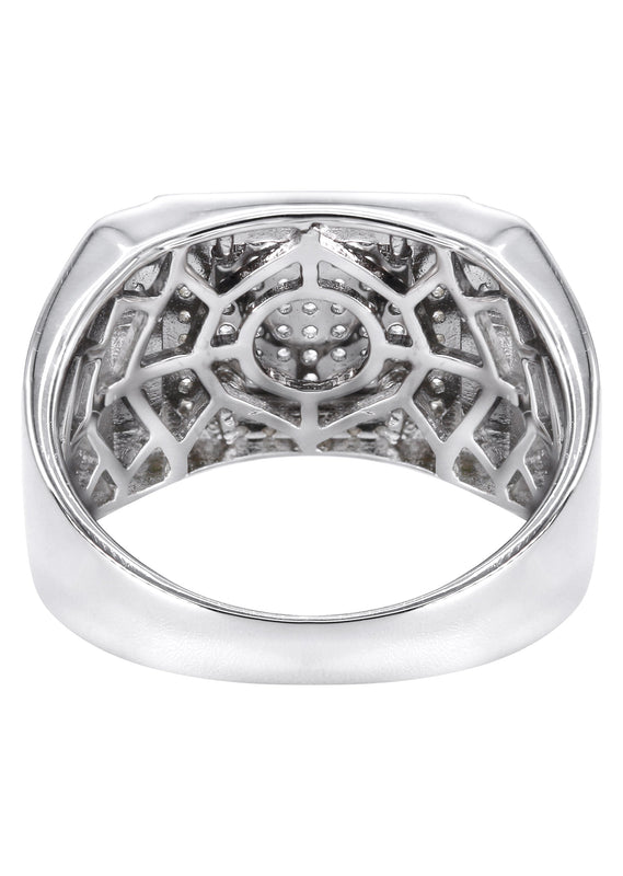 Mens Silver CZ Pinky Ring | Appx 7.4 Grams