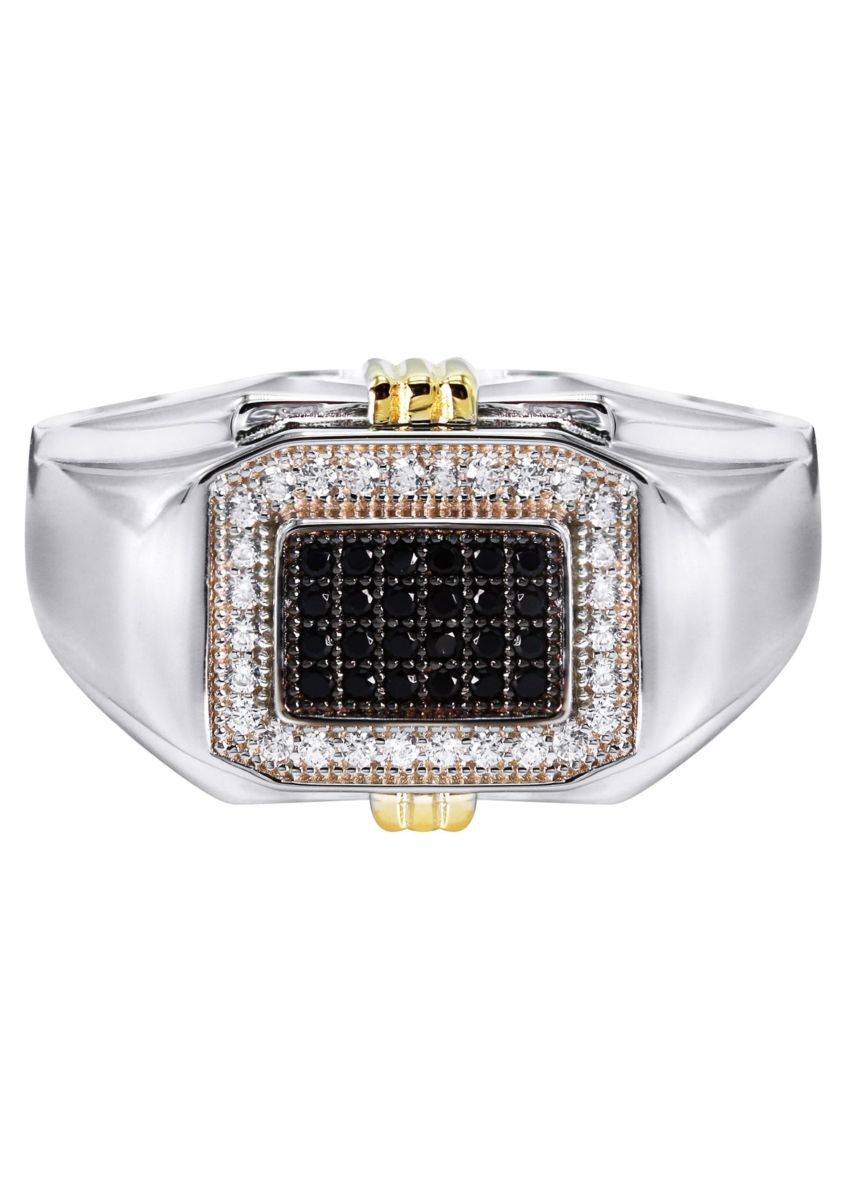 Mens Silver CZ Signet Ring | Appx 5.5 Grams