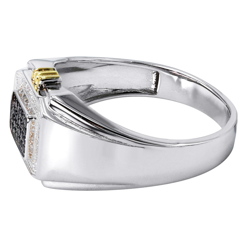 Mens Silver CZ Signet Ring | Appx 5.5 Grams