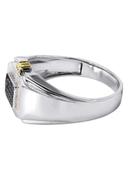 Mens Silver CZ Signet Ring | Appx 5.5 Grams