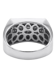 Mens Silver CZ Onyx Ring | Appx 6.6 Grams