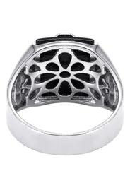 Mens Silver Onyx Scorpion Ring | Appx 8.2 Grams