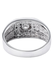 Mens Silver CZ Star Pinky Ring | Appx 5.7 Grams