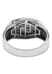 Mens Silver CZ Pinky Ring | Appx 6.4 Grams