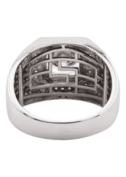 Mens Silver CZ Pinky Ring | Appx 10 Grams