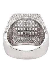 Mens Silver Baguette Ring | Appx 10 Grams