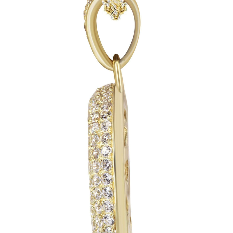10K Yellow Gold Bubble Letter "G" CZ Necklace | Appx. 13.8 Grams