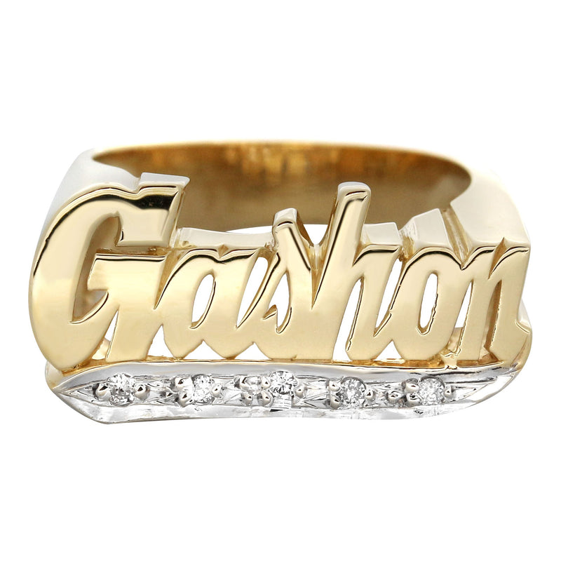 14K Diamond Gold Name Ring | Appx. 5.3 Grams