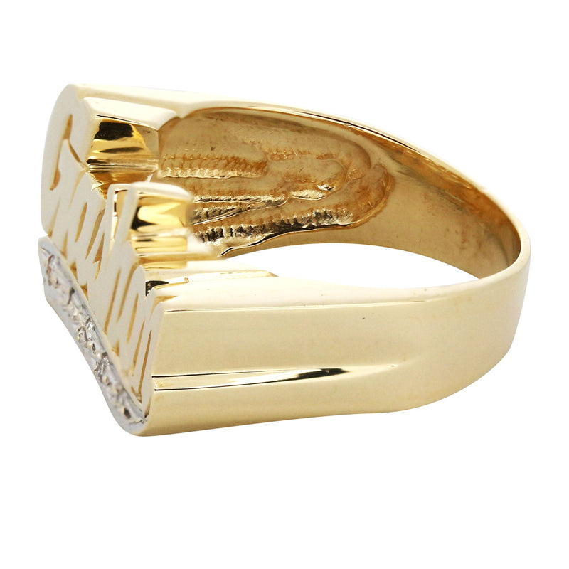 14K Diamond Gold Name Ring | Appx. 5.3 Grams
