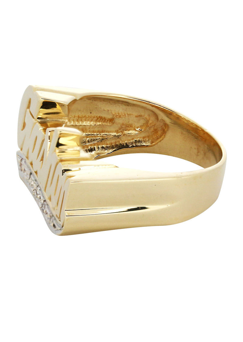 14K Diamond Gold Name Ring | Appx. 5.3 Grams