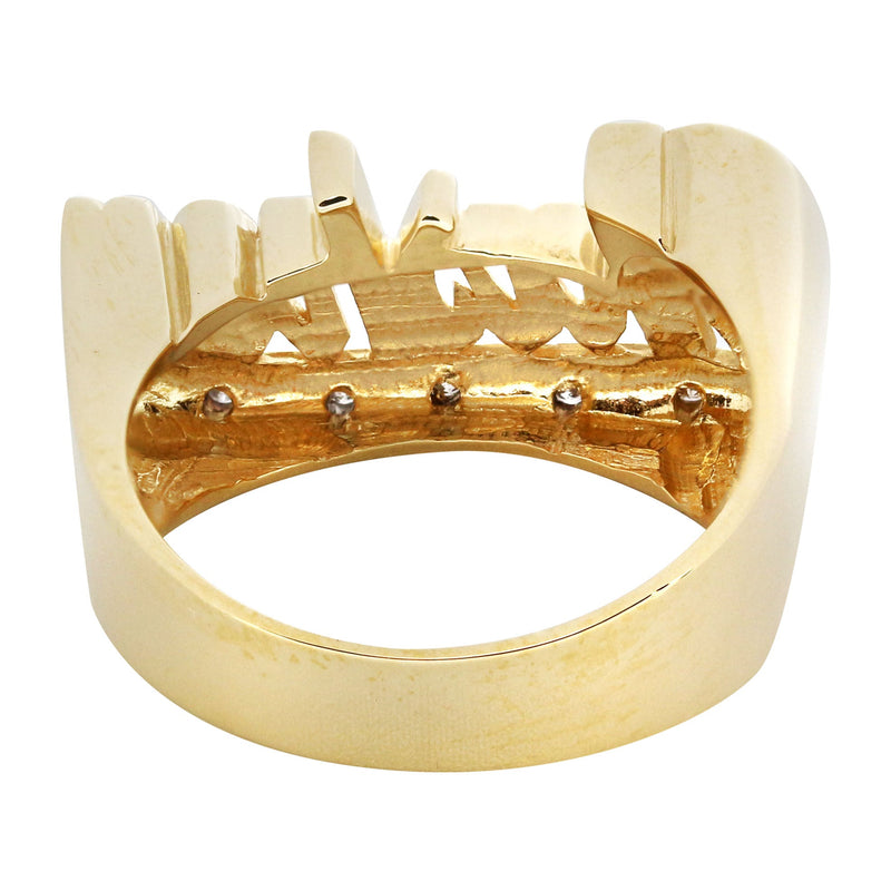 14K Diamond Gold Name Ring | Appx. 5.3 Grams