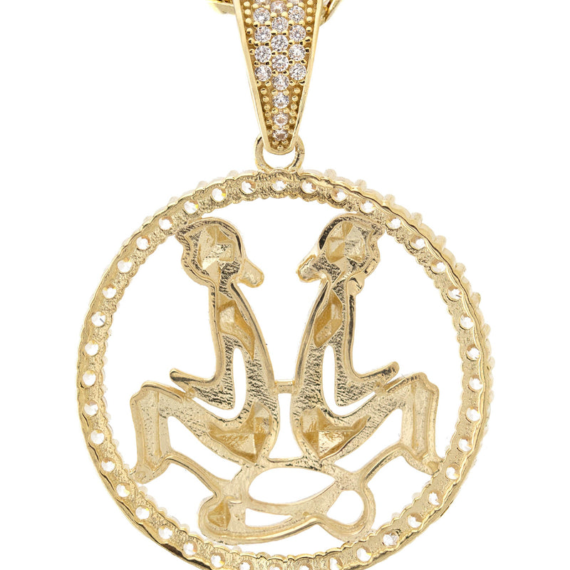 10K Yellow Gold Zodiac Gemini Necklace | Appx. 17.8 Grams