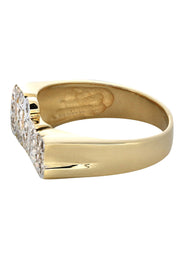 14K Diamond Two Tone Gold Name Ring | Appx. 5.7 Grams