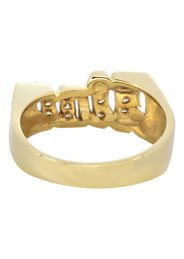 14K Diamond Two Tone Gold Name Ring | Appx. 5.7 Grams