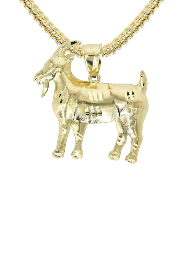 10K Yellow Gold Goat Necklace | Appx. 14.1 Grams