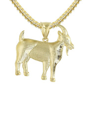 10K Yellow Gold Goat Necklace | Appx. 14.1 Grams