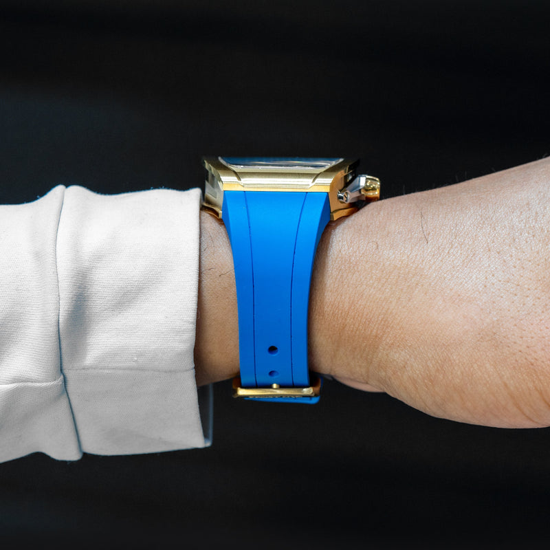 Frost NYC Mens Watch - Automatic  Skeleton Sport Gold Watch | FRST-01-CY| Blue
