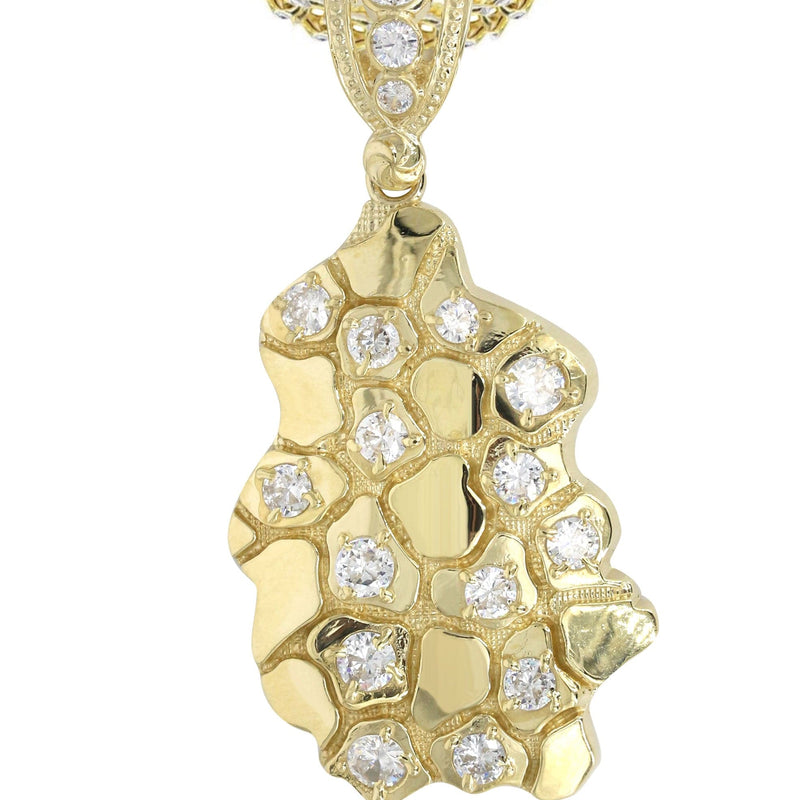 10K Yellow Gold Nugget Necklace | Appx. 19.4 Grams