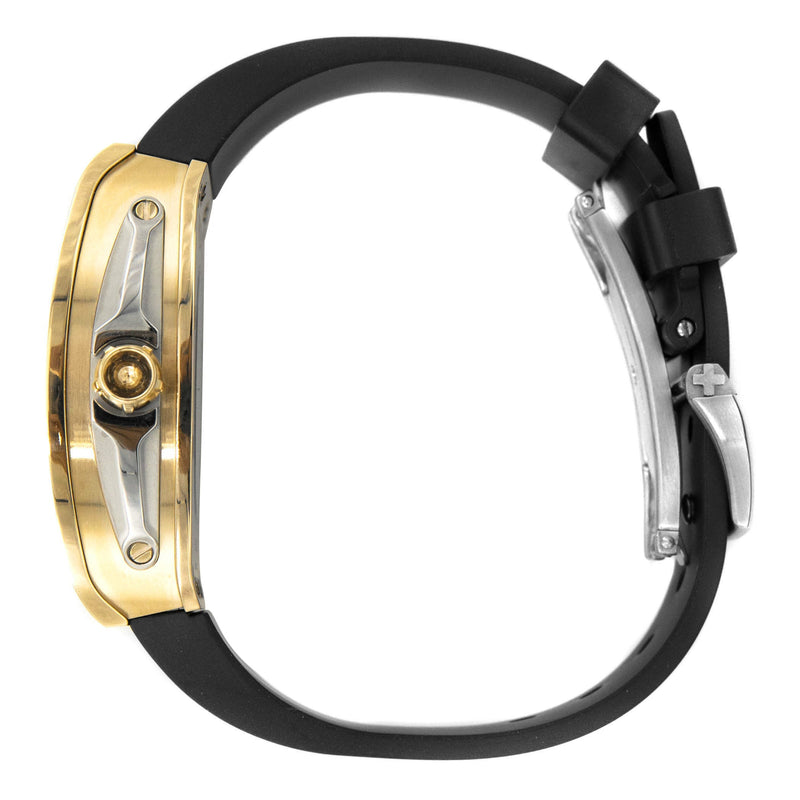 Frost NYC Mens Watch - Automatic  Skeleton Sport Gold Watch | FRST-01-CY| Black