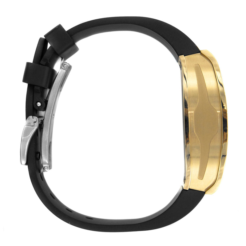 Frost NYC Mens Watch - Automatic  Skeleton Sport Gold Watch | FRST-01-CY| Black
