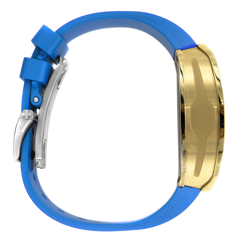 Frost NYC Mens Watch - Automatic  Skeleton Sport Gold Watch | FRST-01-CY| Blue