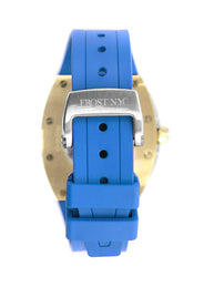 Frost NYC Mens Watch - Automatic  Skeleton Sport Gold Watch | FRST-01-CY| Blue