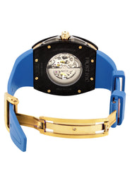 Frost NYC Mens Watch - Automatic Skeleton Carbon Fiber Sport Gold Watch | FRST-01-CFY| Blue
