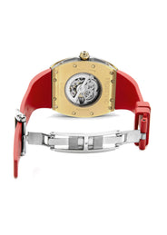 Frost NYC Mens Watch - Automatic  Skeleton Sport Gold Watch | FRST-01-CY | Red
