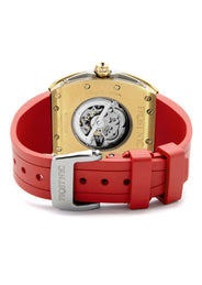 Frost NYC Mens Watch - Automatic  Skeleton Sport Gold Watch | FRST-01-CY | Red