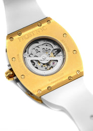 Frost NYC Mens Watch - Automatic  Skeleton Sport Gold Watch | FRST-01-CY| White