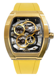 Frost NYC Mens Watch - Automatic  Skeleton Sport Gold Watch | FRST-01-CY | Yellow