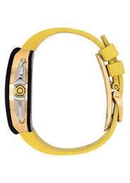 Frost NYC Mens Watch - Automatic Skeleton Carbon Fiber Sport Gold Watch | FRST-01-CFY| Yellow