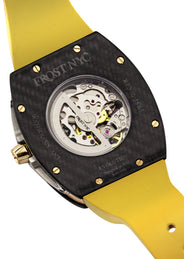 Frost NYC Mens Watch - Automatic Skeleton Carbon Fiber Sport Gold Watch | FRST-01-CFY| Yellow