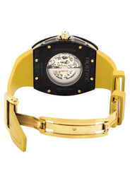 Frost NYC Mens Watch - Automatic Skeleton Carbon Fiber Sport Gold Watch | FRST-01-CFY| Yellow