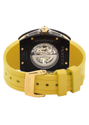 Frost NYC Mens Watch - Automatic Skeleton Carbon Fiber Sport Gold Watch | FRST-01-CFY| Yellow